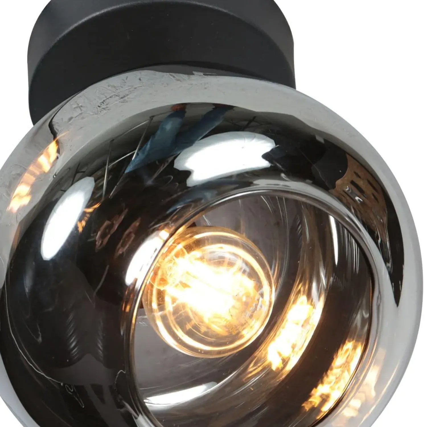 Steinmex Spots|Gabriella 1-lichts Spot Smoke Glas