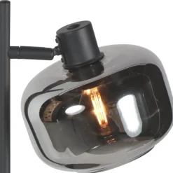 Steinmex Tafellampen|Gabriella 1-lichts Tafellamp Smoke Glas