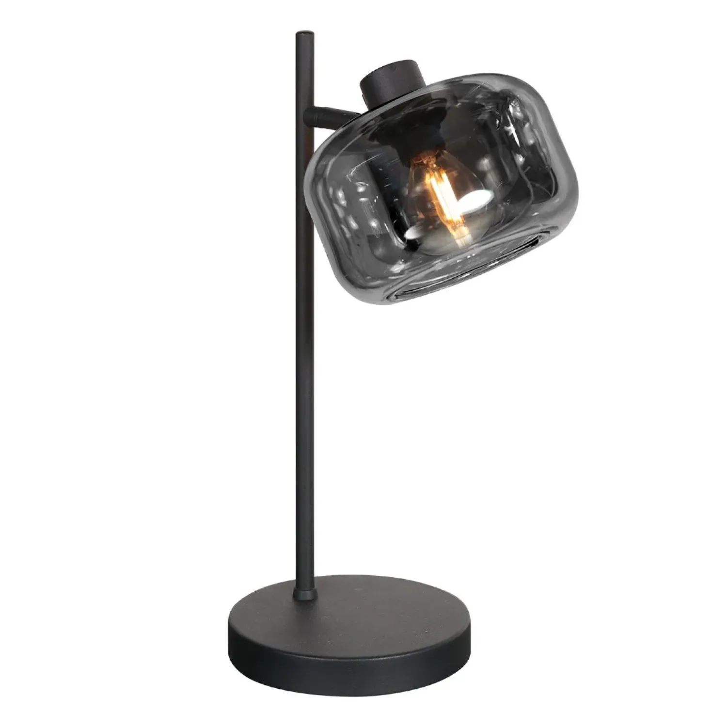 Steinmex Tafellampen|Gabriella 1-lichts Tafellamp Smoke Glas