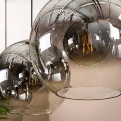 Kalfort Hanglampen|Glazen Hanglamp|Galsa 3-lichts hanglamp industrieel