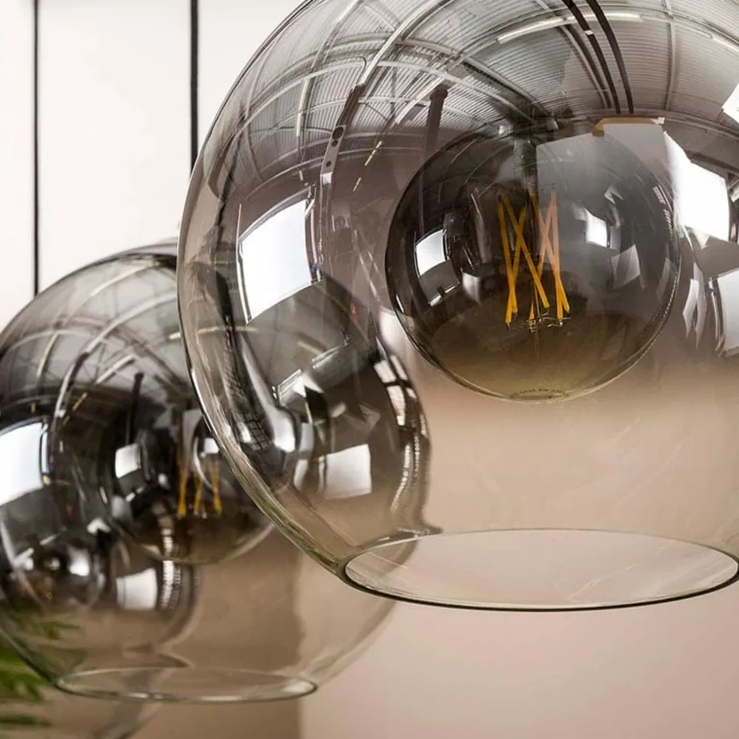 Kalfort Hanglampen|Glazen Hanglamp|Galsa 3-lichts hanglamp industrieel