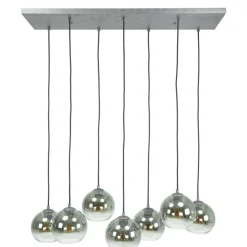 Kalfort Hanglampen|Glazen Hanglamp|Galsa 7-lichts hanglamp industrieel
