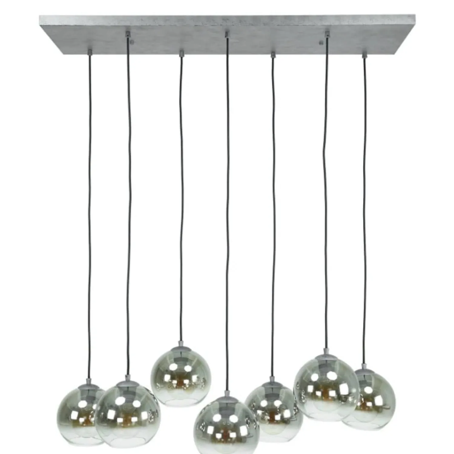 Kalfort Hanglampen|Glazen Hanglamp|Galsa 7-lichts hanglamp industrieel