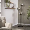 Kalfort Vloerlampen|Galsa 3-lichts Vloerlamp Smoke glas