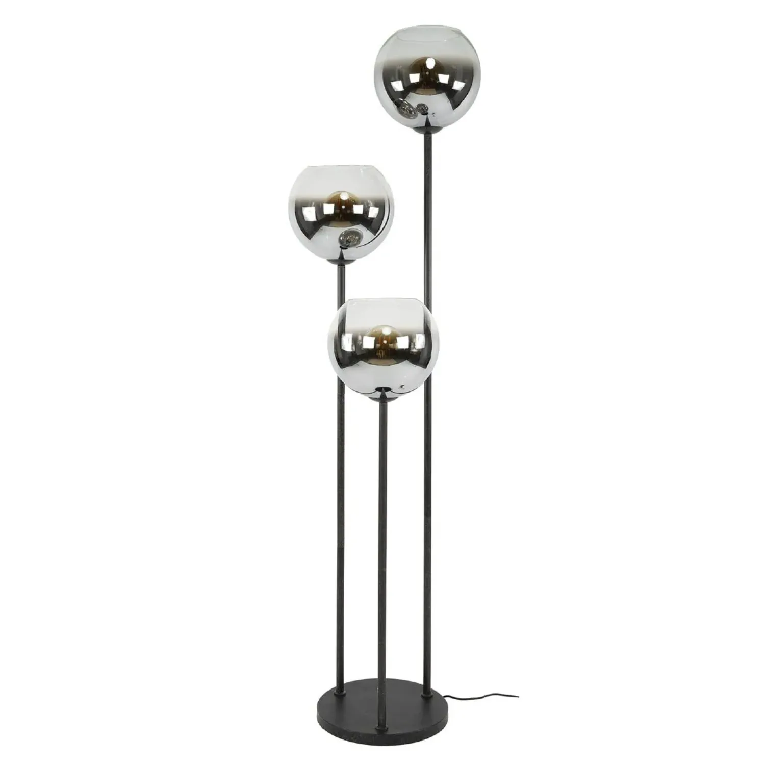 Kalfort Vloerlampen|Galsa 3-lichts Vloerlamp Smoke glas