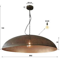 Kalfort Hanglampen|Gemini Hanglamp 90cm Brons antiek