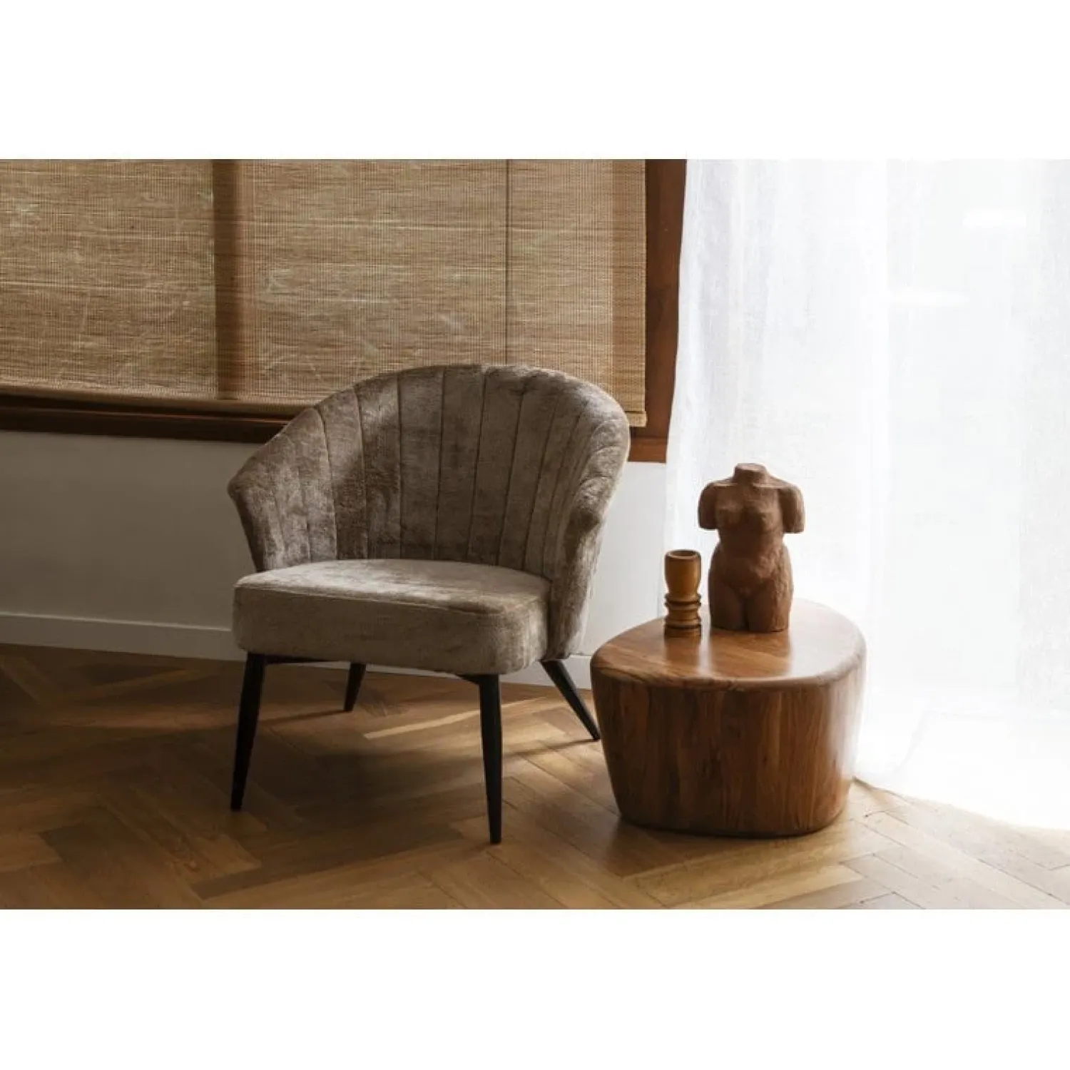 Dutchbone Fauteuils|Georgia Loungestoel Beige