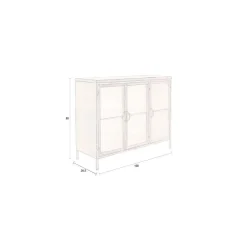 Dutchbone Dressoirs|Industriele Kasten|Gertlush Dressoir Goud 100cm