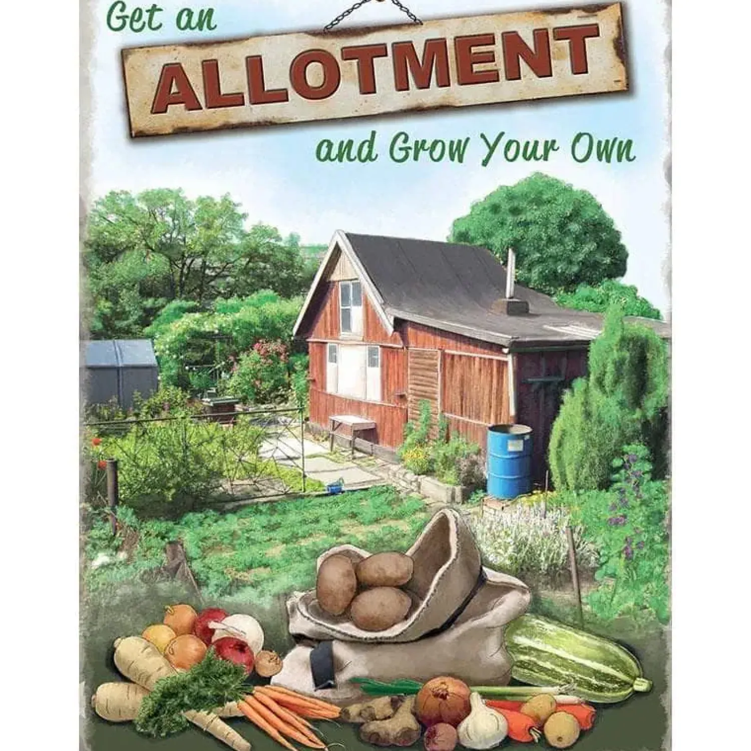 Cavetown Metalen Borden|Get an Allotment - metalen bord