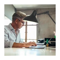 Steinmex Bureaulampen|Gijs 1-lichts Bureaulamp Zwart