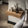 Kalfort Nachtkastjes|Industriele Kasten|Gina Zwevend Nachtkastje set van 2 acaciahout 40cm