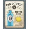 Cavetown Metalen Borden|Gin Tonic Served Here - metalen bord