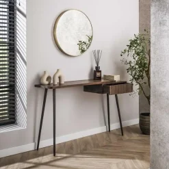 Kalfort Sidetables|Giorgia Sidetable 1 lade Acaciahout Bruin 120cm