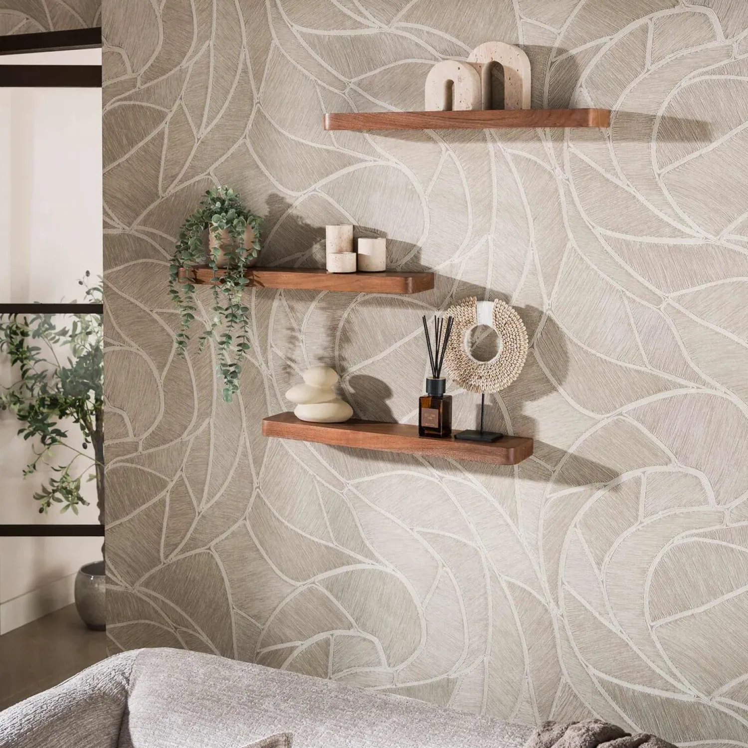 Kalfort Wandplanken|Wandplanken|Giorgia Wandplank Acaciahout set van 3 60cm
