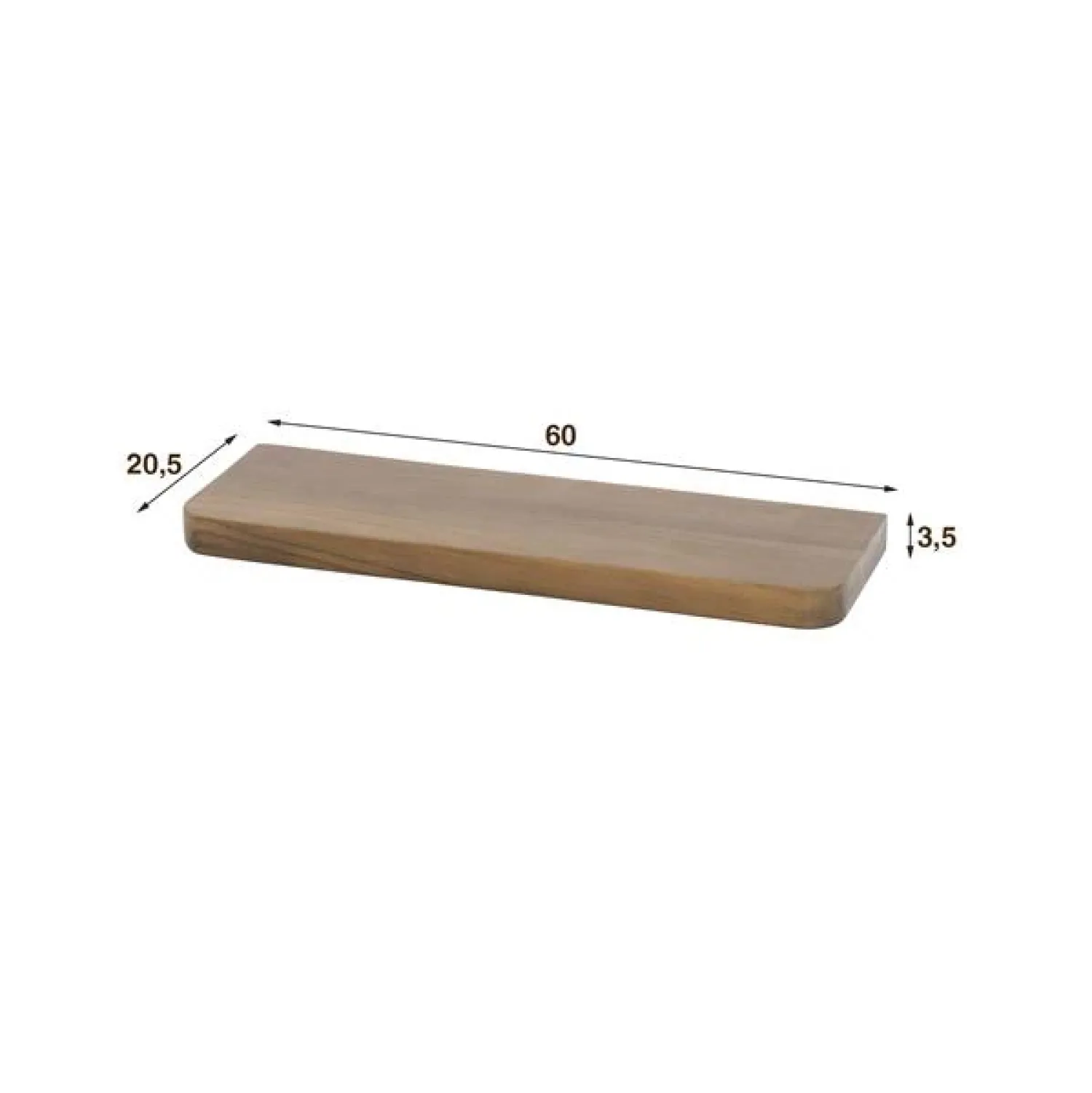 Kalfort Wandplanken|Wandplanken|Giorgia Wandplank Acaciahout Bruin 60cm
