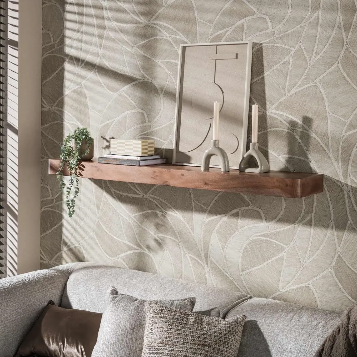 Kalfort Wandplanken|Wandplanken|Giorgia Wandplank hoog Acaciahout Bruin 150cm