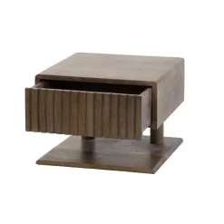 Kalfort Nachtkastjes|Industriele Kasten|Giorgia Zwevend Nachtkastje 1 plank Acaciahout Bruin 35cm