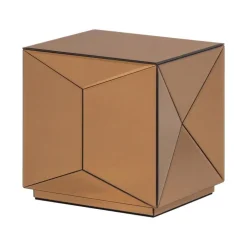 WOOOD Bijzettafels|Glintz Bijzettafel Spiegelglas Bruin 40cm