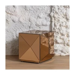 WOOOD Bijzettafels|Glintz Bijzettafel Spiegelglas Bruin 40cm