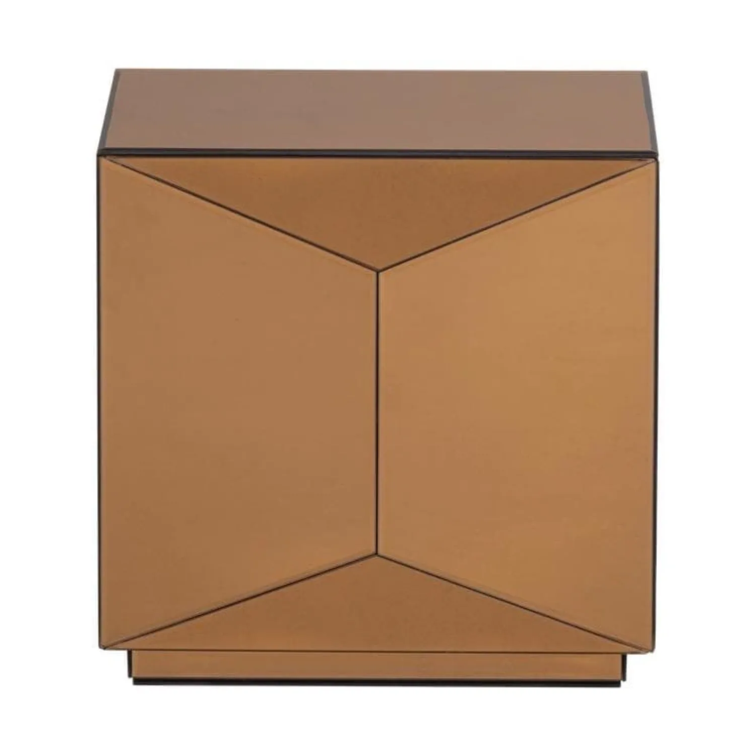 WOOOD Bijzettafels|Glintz Bijzettafel Spiegelglas Bruin 40cm