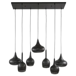 Kalfort Hanglampen|Goldberg 7-lichts Hanglamp Zwart