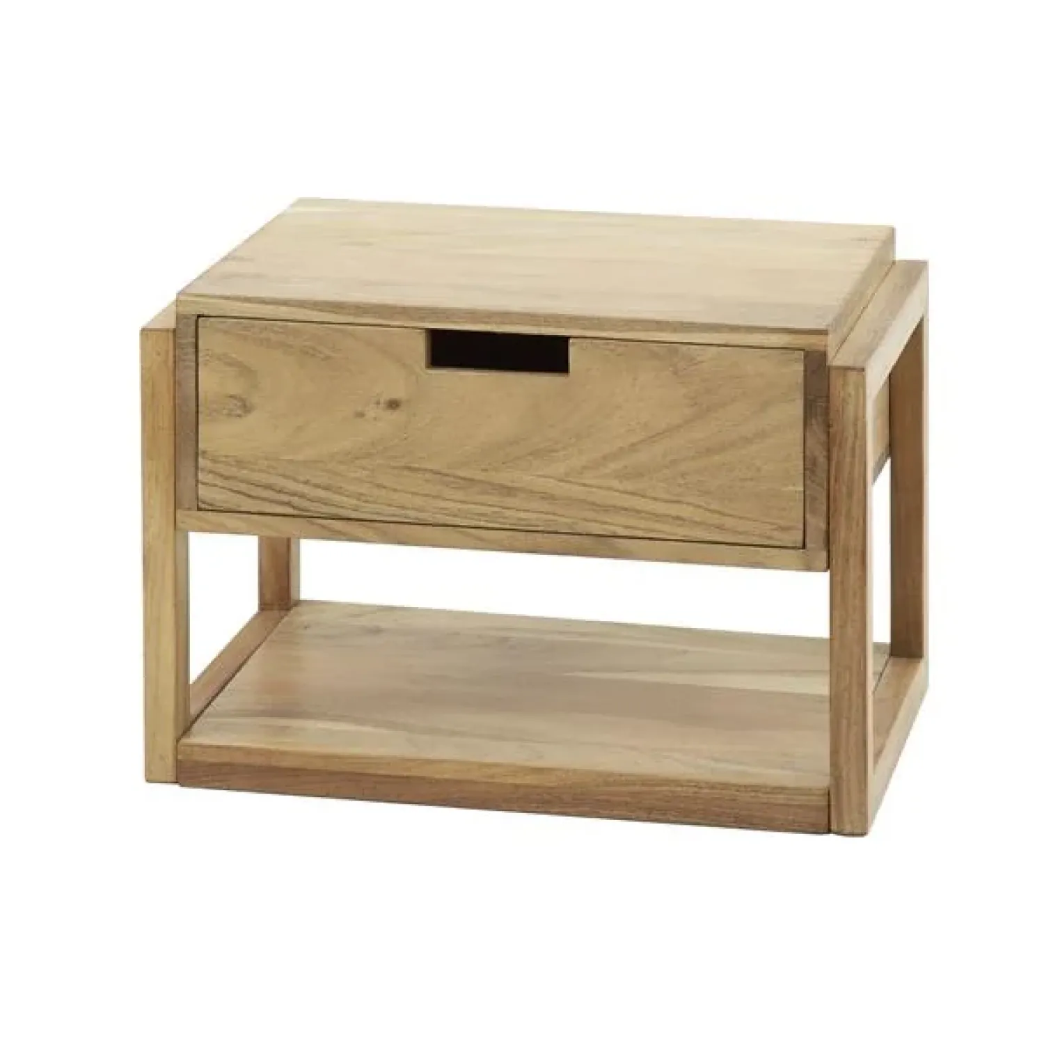 Kalfort Nachtkastjes|Industriele Kasten|Grace houten nachtkastje zwevend 39cm