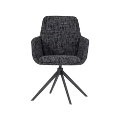 WOOOD Eetkamerstoelen|Grant Eetkamerstoel Zwart melange