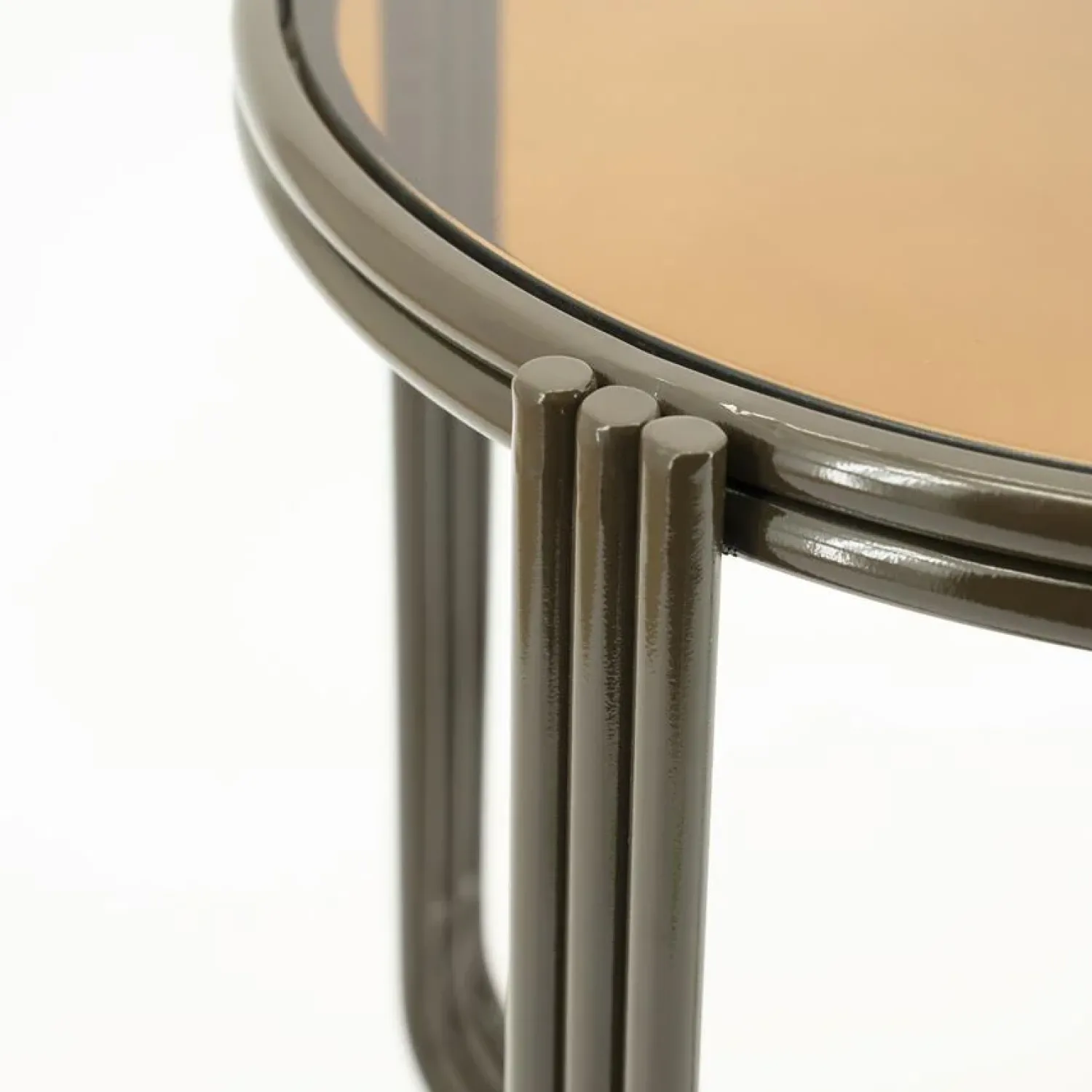 By Boo Bijzettafels|Groovy Bijzettafel rond Bruin 42cm