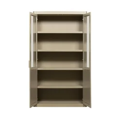 WOOOD Vitrinekasten|Industriele Kasten|Gunnar Buffetkast grenen mud 120 cm