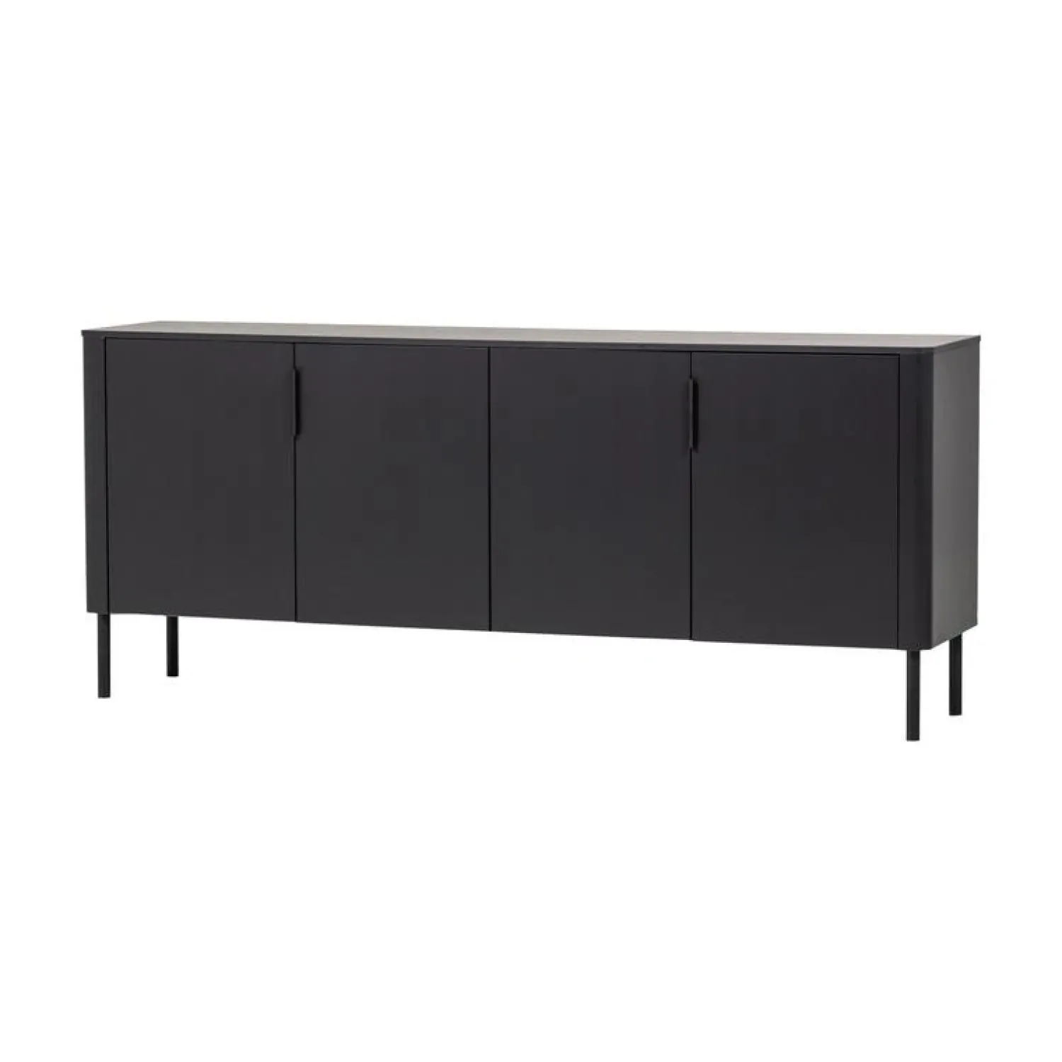 WOOOD Dressoirs|Industriele Kasten|Gunnar Dressoir grenen matzwart 200 cm