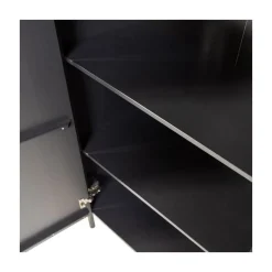 WOOOD Dressoirs|Industriele Kasten|Gunnar Dressoir grenen matzwart 200 cm