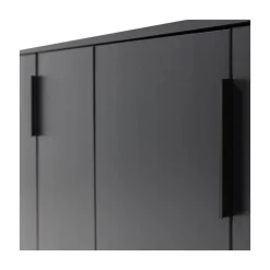 WOOOD Dressoirs|Industriele Kasten|Gunnar Dressoir grenen matzwart 200 cm
