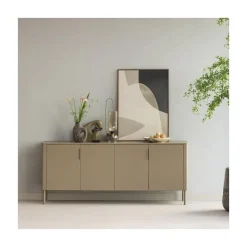 WOOOD Dressoirs|Industriele Kasten|Gunnar Dressoir grenen mud 200 cm