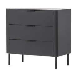 WOOOD Ladenkasten|Industriele Kasten|Gunnar Ladekast grenen matzwart 94 cm