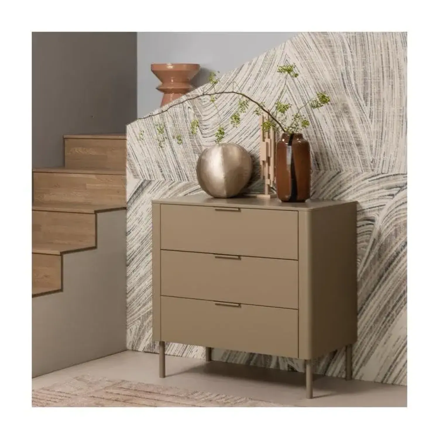 WOOOD Ladenkasten|Industriele Kasten|Gunnar Ladekast grenen mud 94 cm
