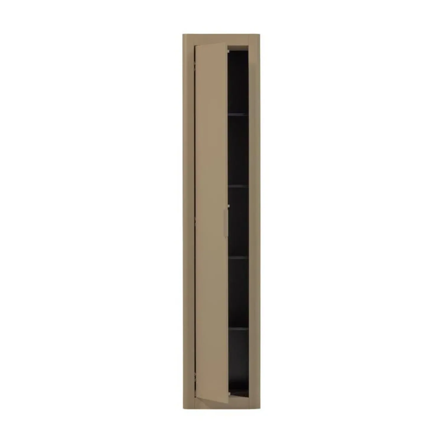 WOOOD Wandkasten|Industriele Kasten|Gunnar Smalle hoge kast grenen mud 45 cm