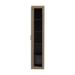 WOOOD Wandkasten|Industriele Kasten|Gunnar Smalle hoge kast grenen mud 45 cm