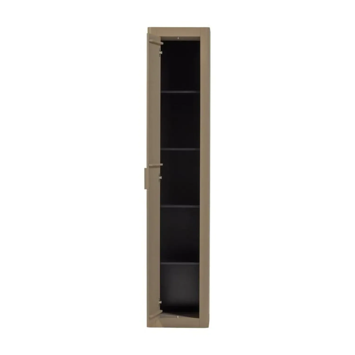 WOOOD Wandkasten|Industriele Kasten|Gunnar Smalle hoge kast grenen mud 45 cm