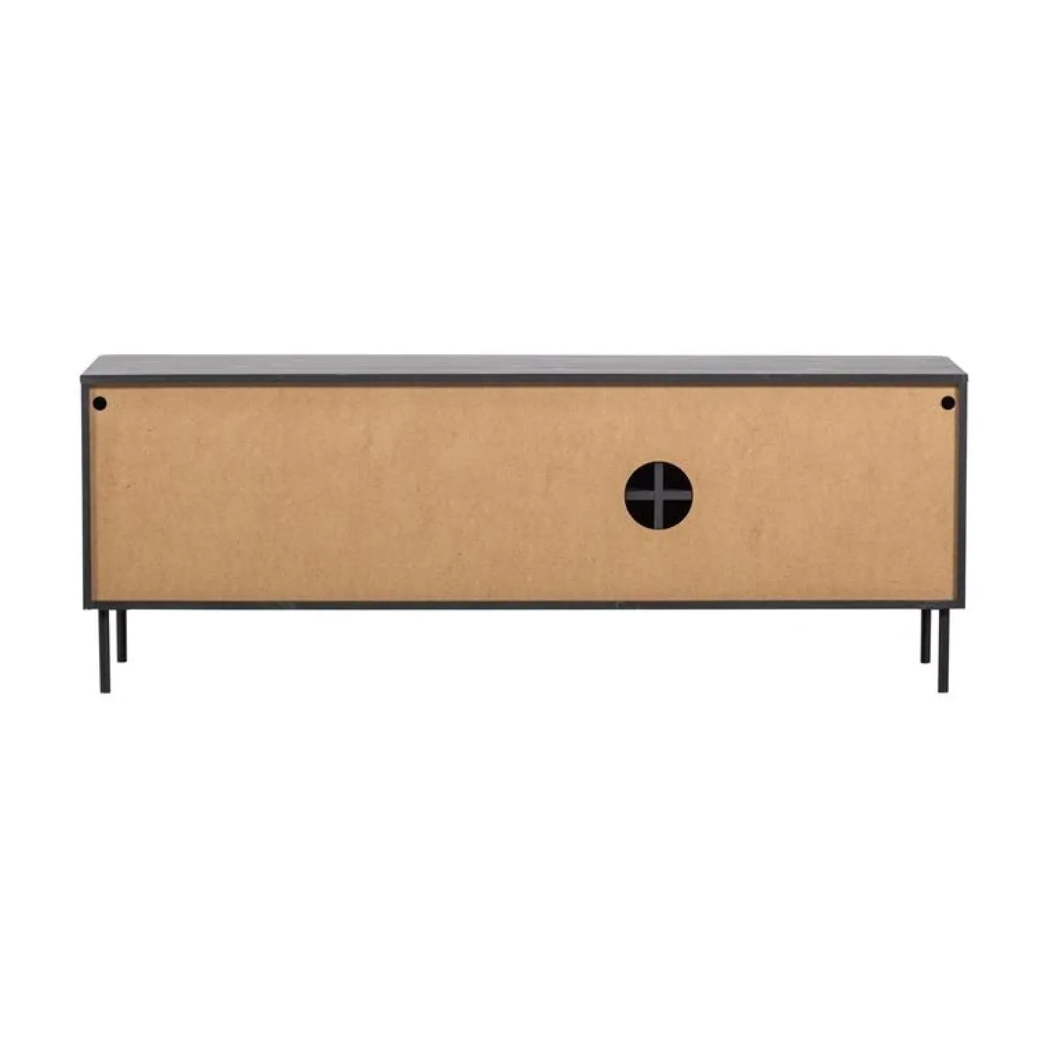 WOOOD Industriele Kasten|Tv Meubels|Gunnar Tv meubel grenen matzwart 154 cm