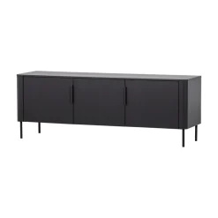 WOOOD Industriele Kasten|Tv Meubels|Gunnar Tv meubel grenen matzwart 154 cm
