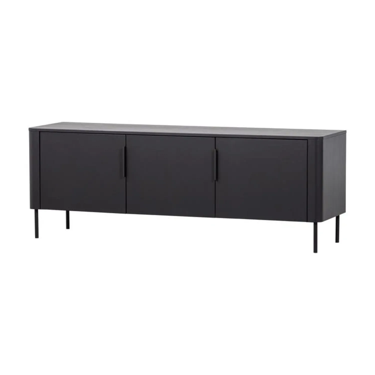 WOOOD Industriele Kasten|Tv Meubels|Gunnar Tv meubel grenen matzwart 154 cm