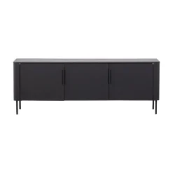 WOOOD Industriele Kasten|Tv Meubels|Gunnar Tv meubel grenen matzwart 154 cm
