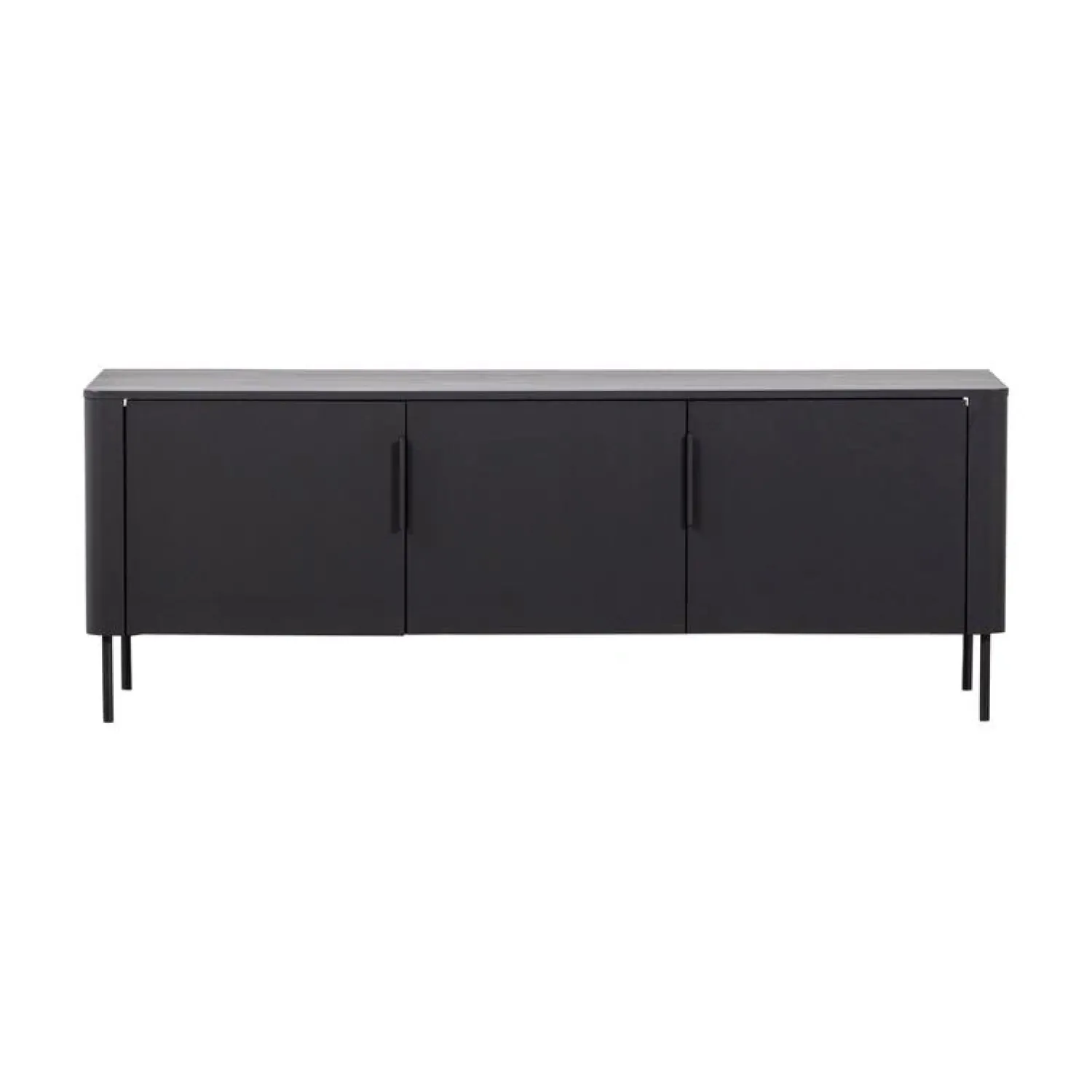 WOOOD Industriele Kasten|Tv Meubels|Gunnar Tv meubel grenen matzwart 154 cm