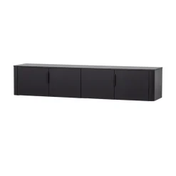 WOOOD Industriele Kasten|Tv Meubels|Gunnar Tv meubel grenen matzwart 200 cm