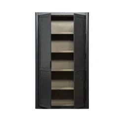 WOOOD Wandkasten|Industriele Kasten|Gunnar Wandkast grenen matzwart/mud 120 cm