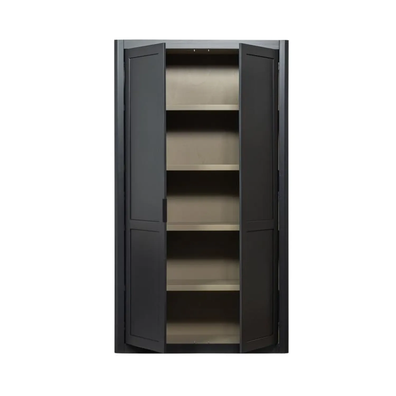 WOOOD Wandkasten|Industriele Kasten|Gunnar Wandkast grenen matzwart/mud 120 cm