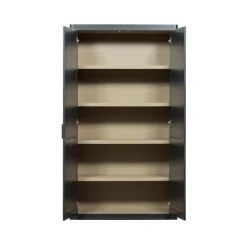 WOOOD Wandkasten|Industriele Kasten|Gunnar Wandkast grenen matzwart/mud 120 cm