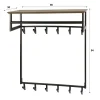 Kalfort Kapstokken|Gustavo Kapstok Hoog 12 haken Bruin 80cm