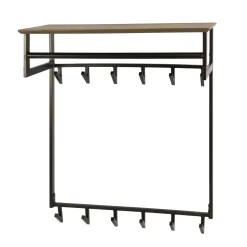 Kalfort Kapstokken|Gustavo Kapstok Hoog 12 haken Bruin 80cm