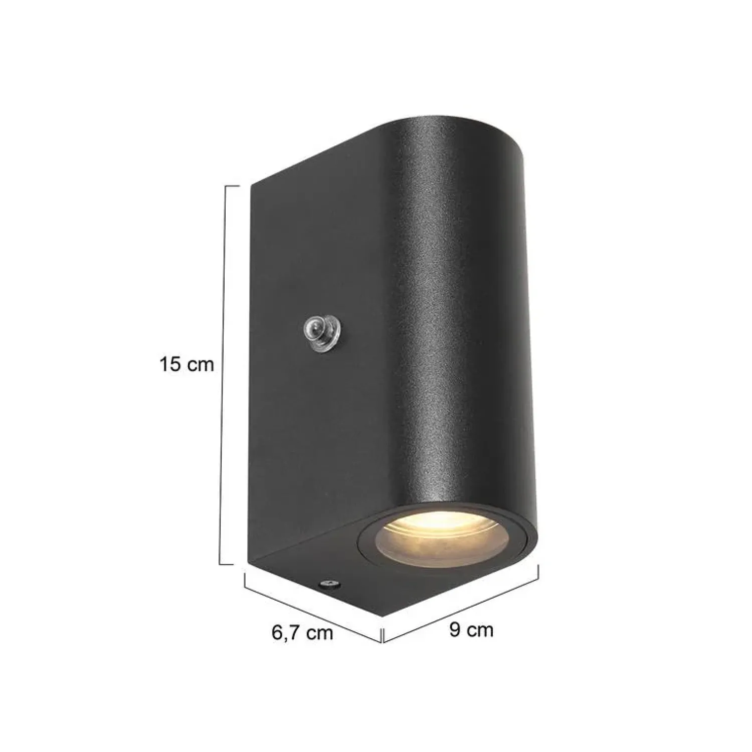 Steinmex Buitenverlichting|Gyosha 1-lichts Buitenlamp Zwart